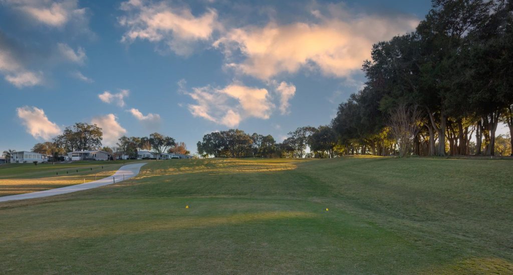 Hole 15 at sunset