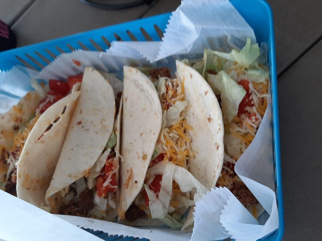 Tacos in a tray 